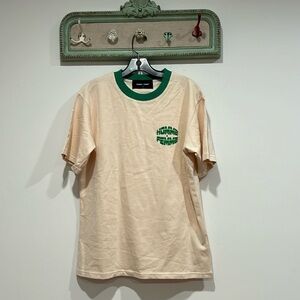 Homme + Femme Graphic short sleeve crewneck T-shirt cream and green men’s small